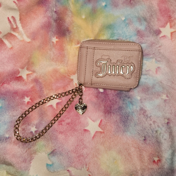 Juicy Couture Handbags - Juicy Couture Blush Pink Wallet with Chain